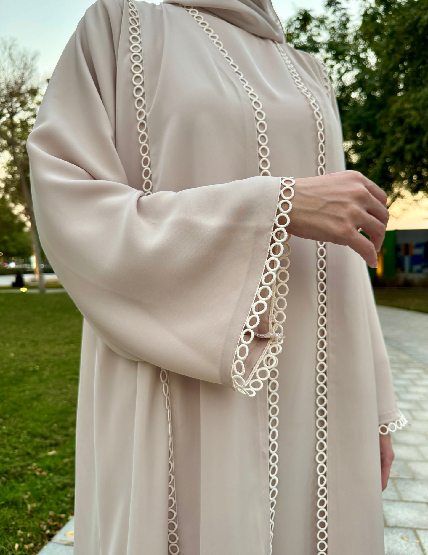 Ahlam – Abaya Set Beige | 3-teilig